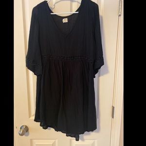 Black bell sleeved Summer Dress